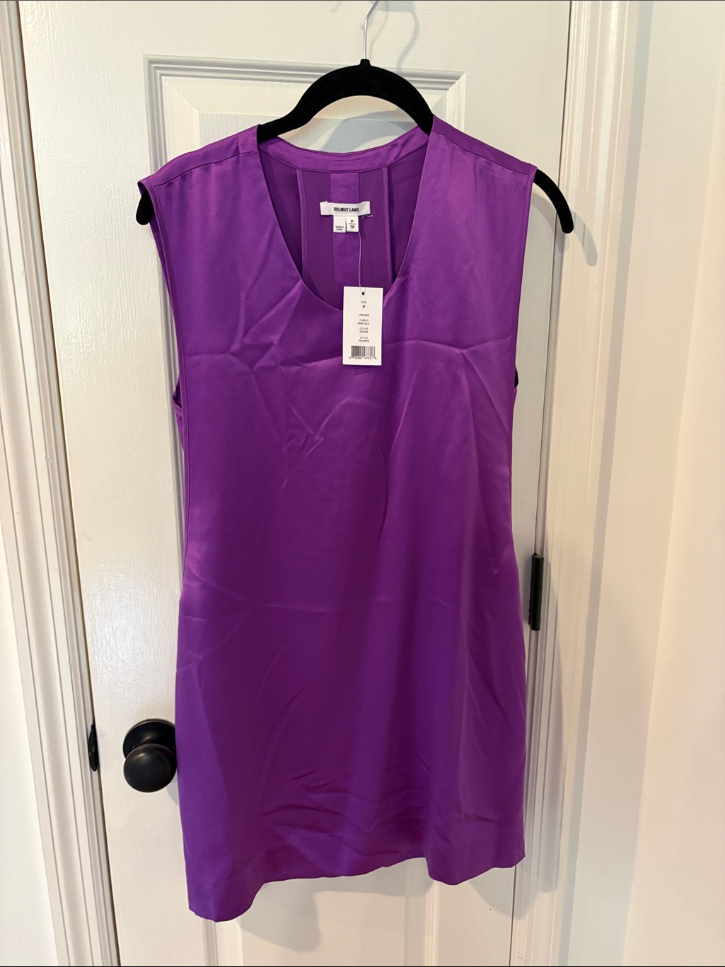 Helmut Lang Purple Sleeveless Shift Dress